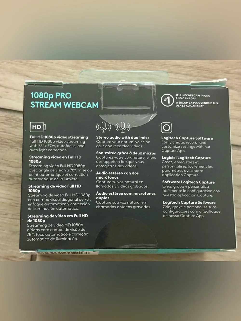 Logitech 1080p Pro Stream Webcam for HD Video Streaming & Recording New Unopened